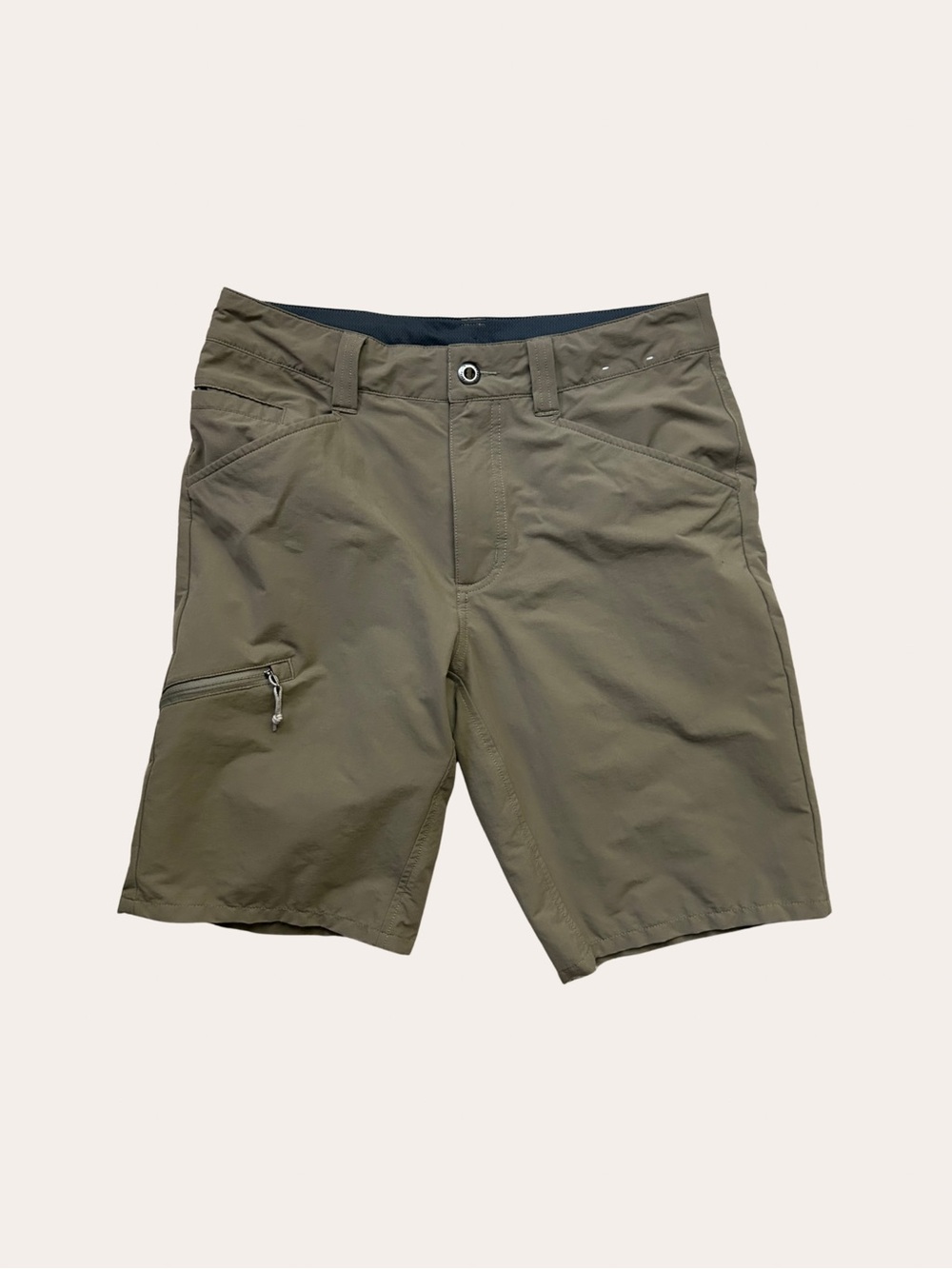 Patagonia Quandary Shorts Men's Small S Khaki Brown 30 in Waist Tie & Zippers